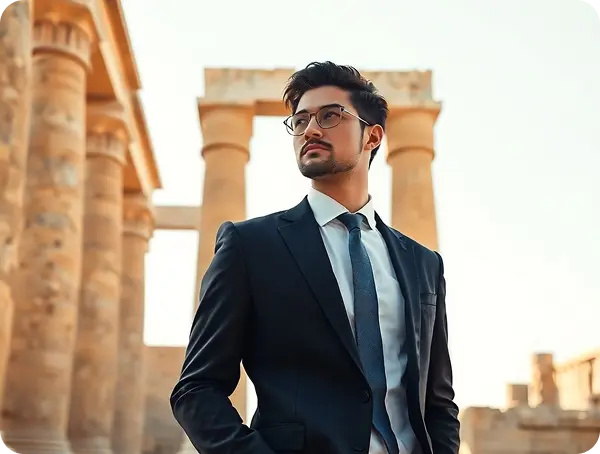 Our founder at an ancient temple